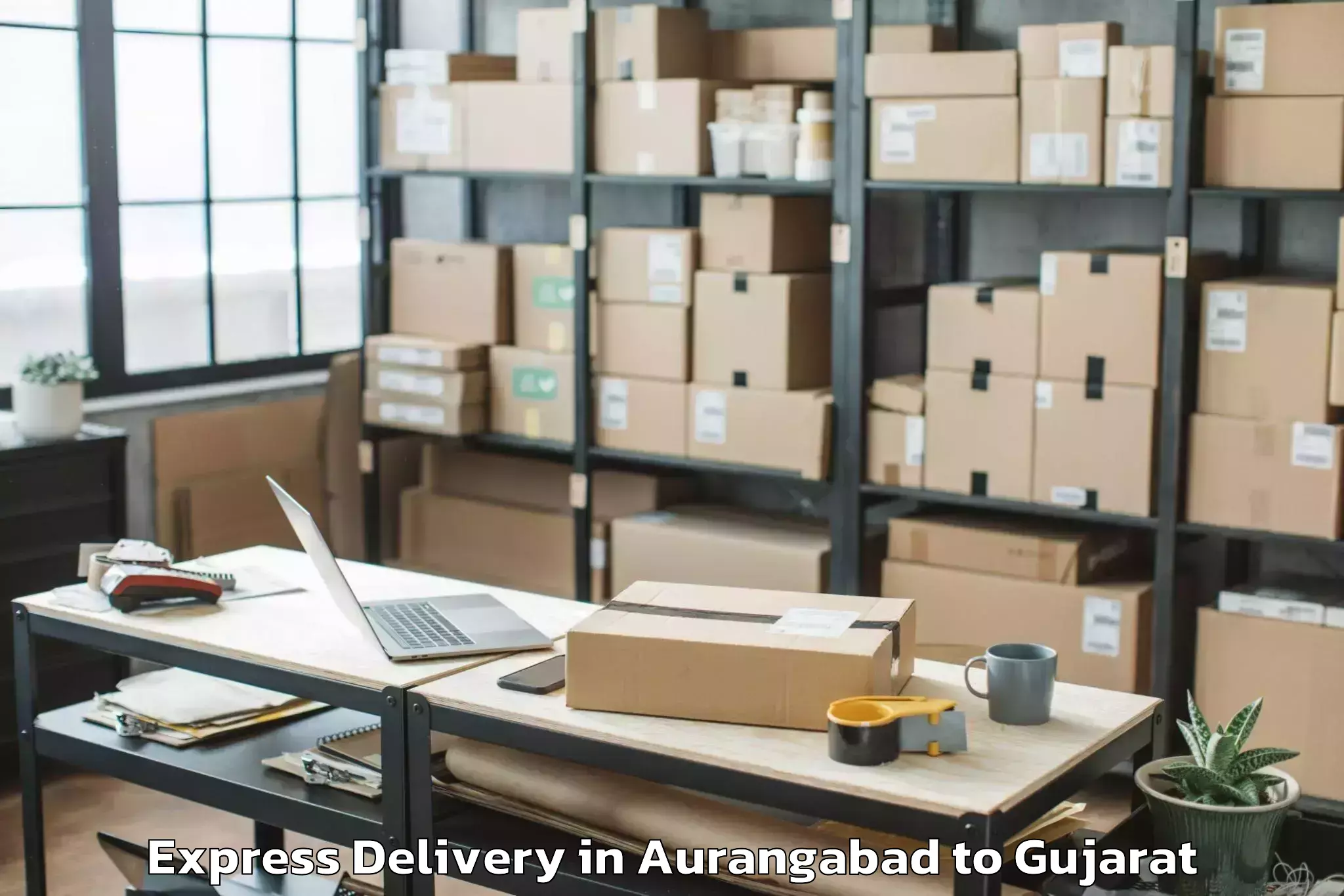 Affordable Aurangabad to Bavla Express Delivery